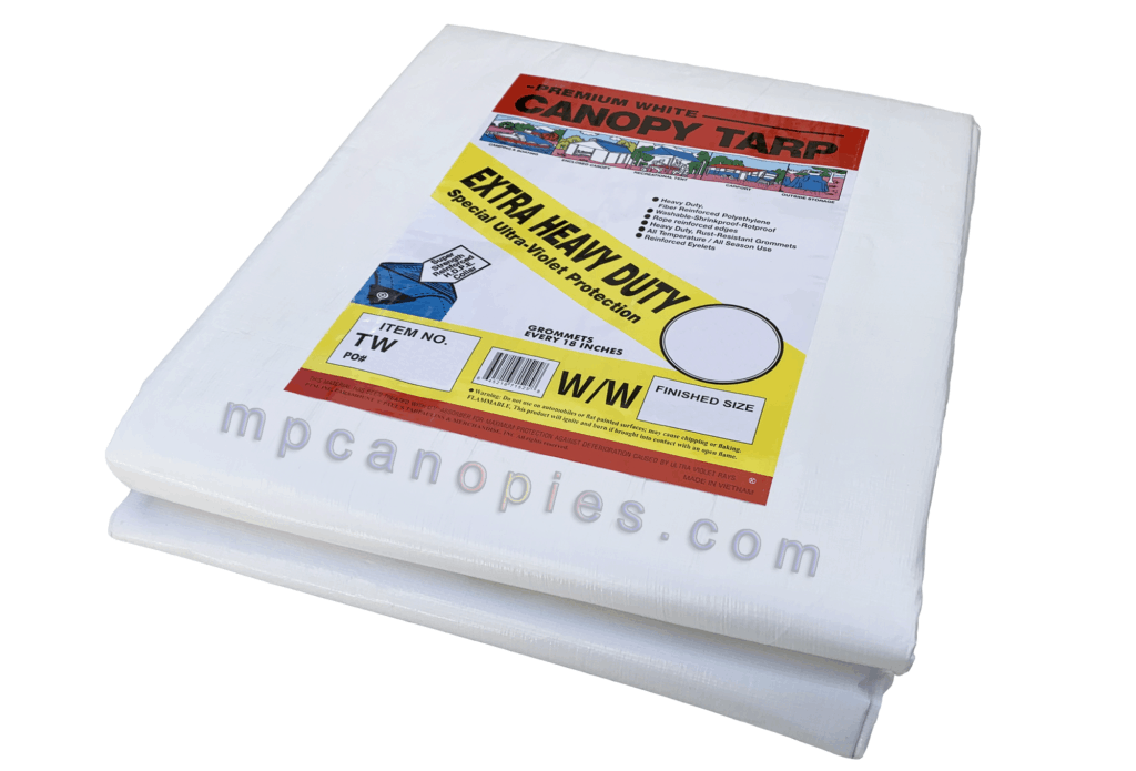 20 x 50 White Tarp MP Canopies & Tarps, LLC